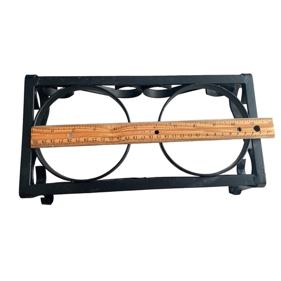 New Dog Cat Pet Food Water Bowl Stand Raised Black Metal Holder Dish Scroll - Picture 5 of 6